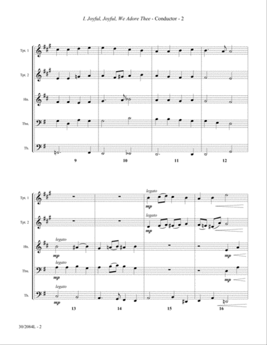 Wedding Suite for Brass Quintet Brass Quintet scores gallery preview page 3