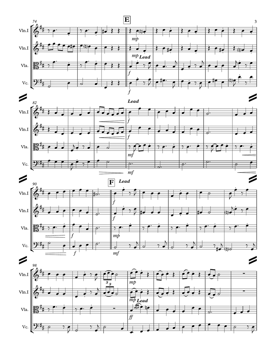 My Favorite Things String Quartet scores gallery preview page 4