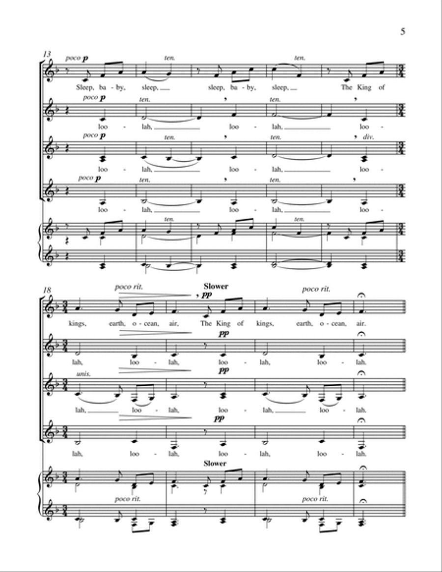 Carols of the Nativity: 4. A Christmas Lullaby SSAA scores gallery preview page 4