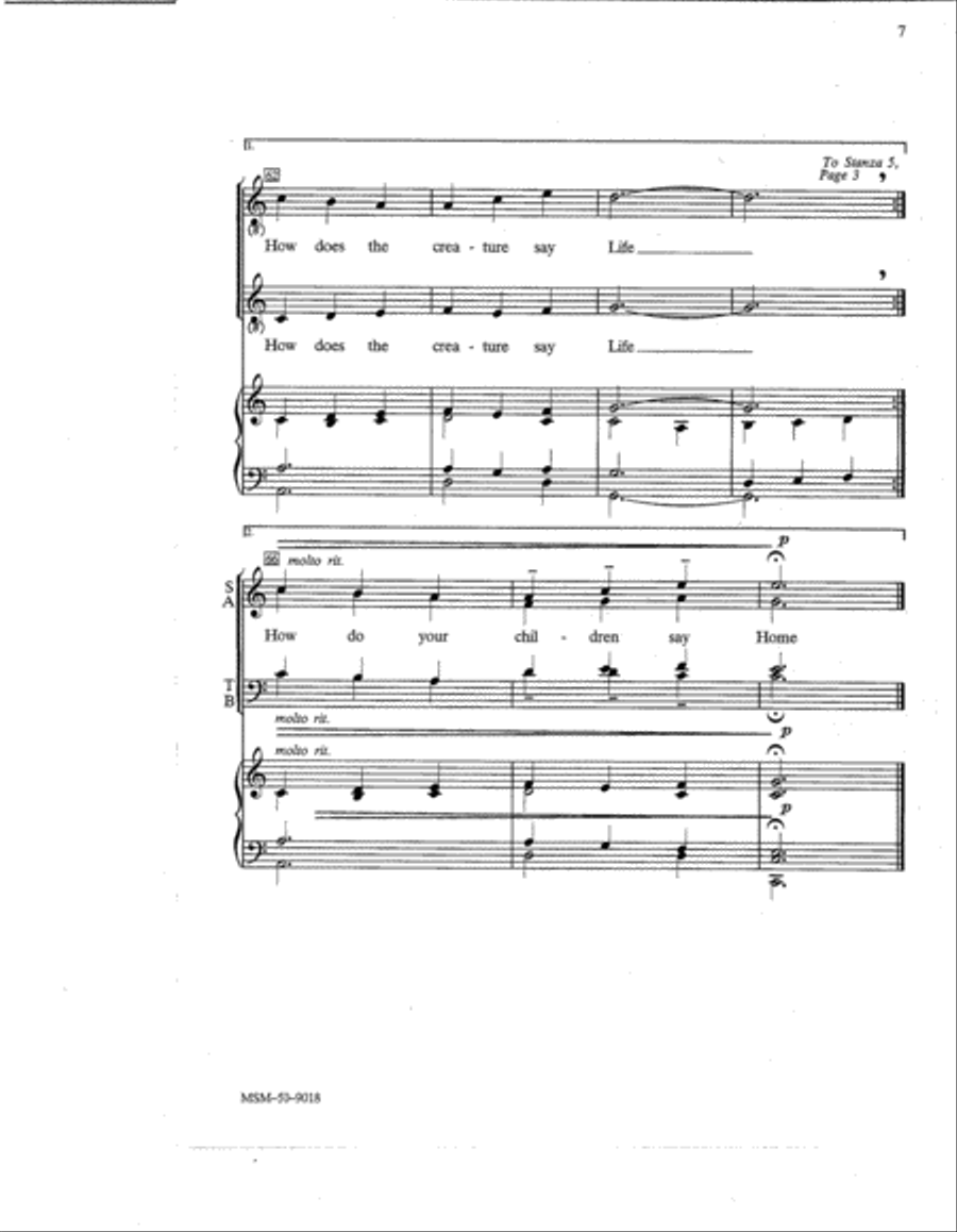 God of the Sparrow, God of the Whale 4-Part scores gallery preview page 6