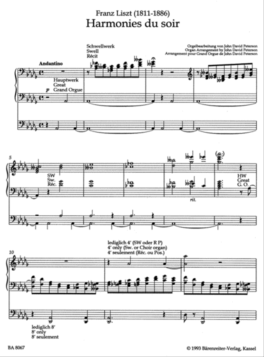 Harmonies du Soir Organ scores gallery preview page 2