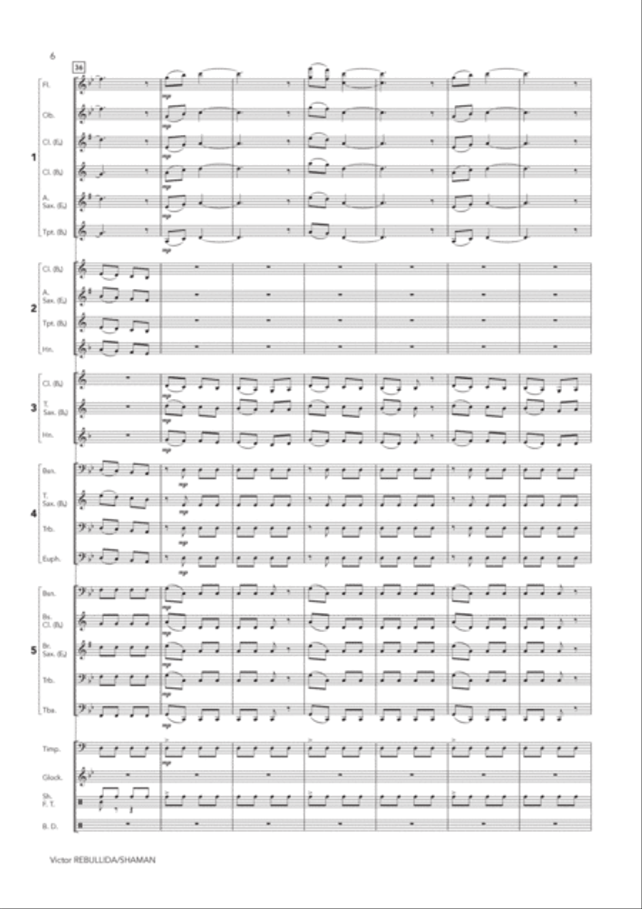 SHAMAN - Score Only Concert Band scores gallery preview page 6