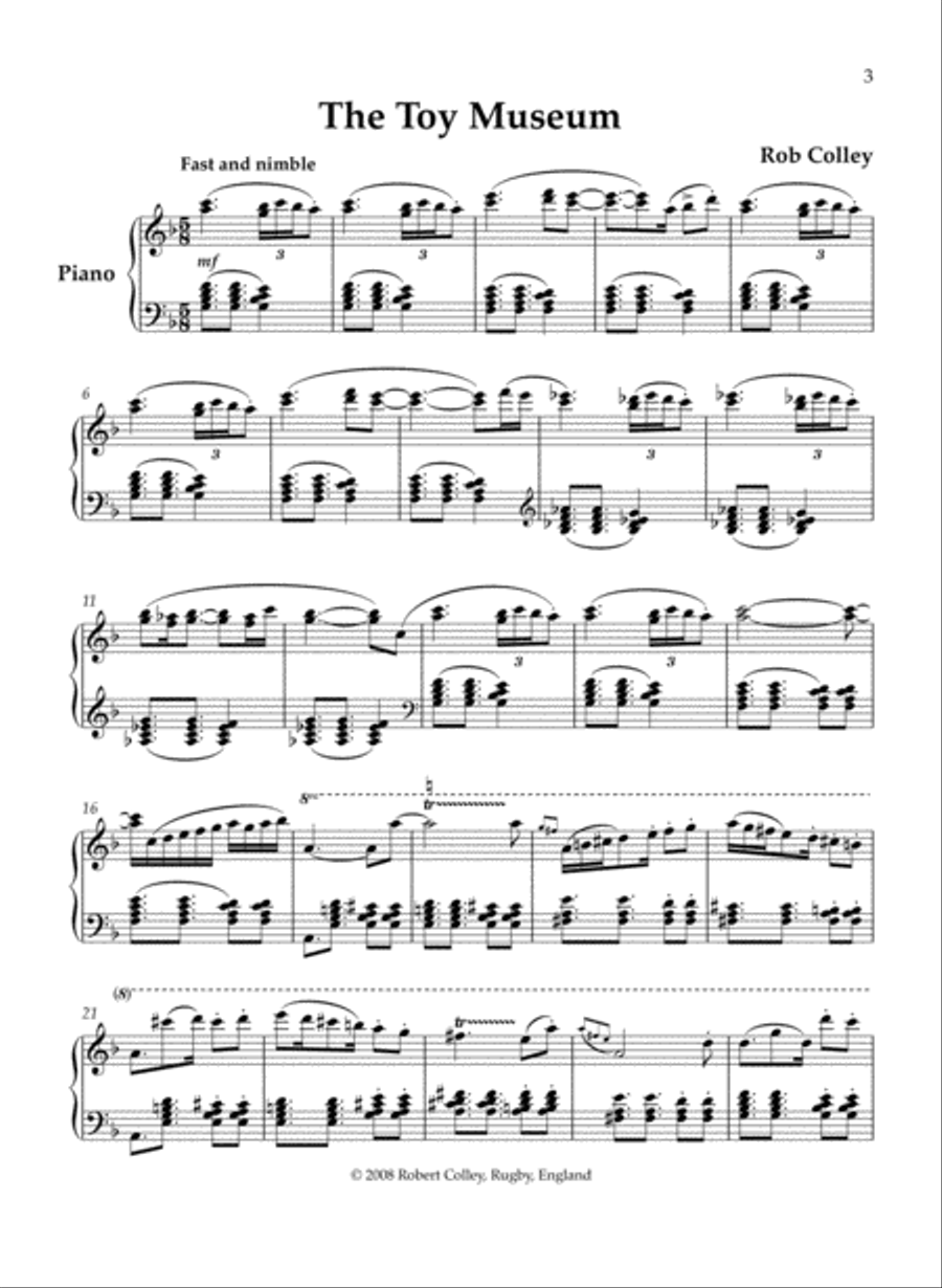 The toy museum The toy museum Piano Solo scores gallery preview page 1