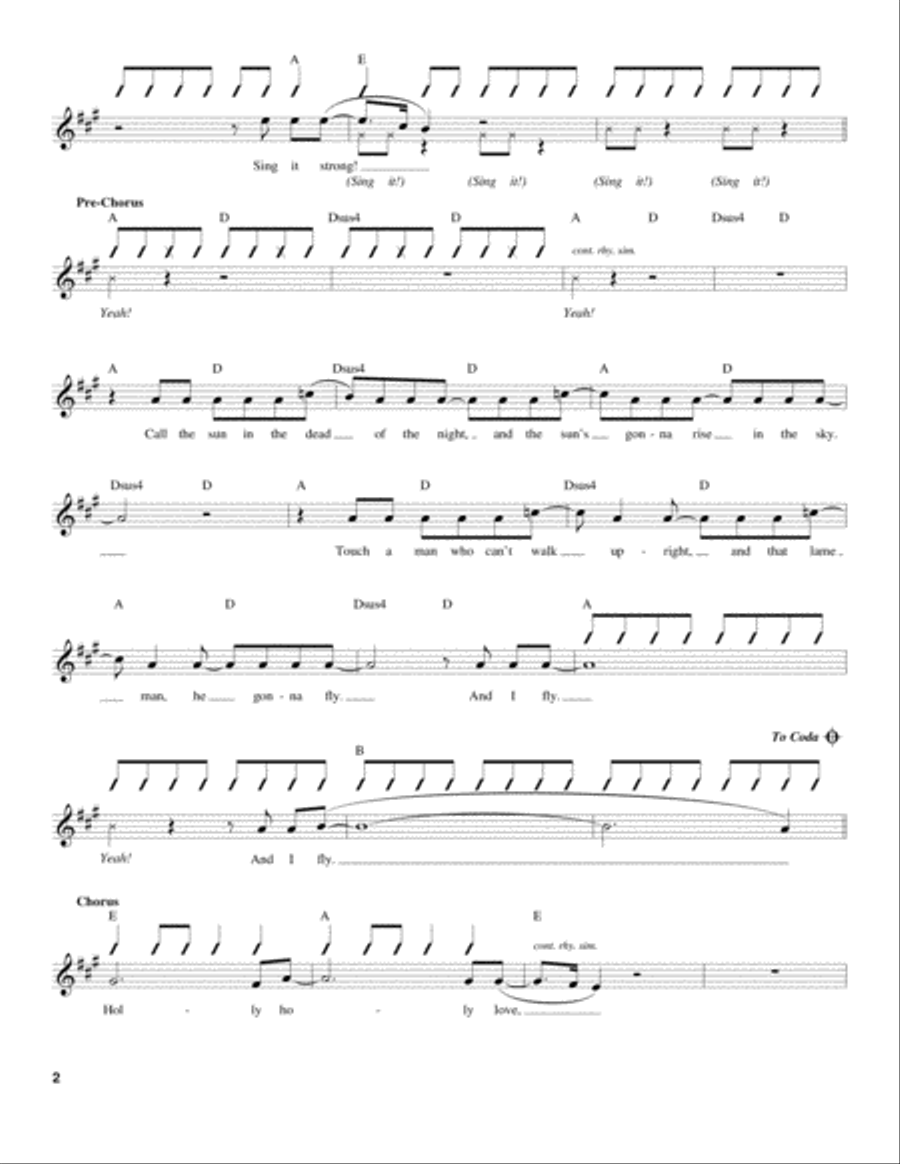 Holly Holy Holly Holy Acoustic Guitar scores gallery preview page 2