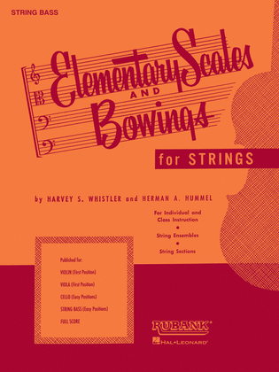 Elementary Scales and Bowings – String Bass