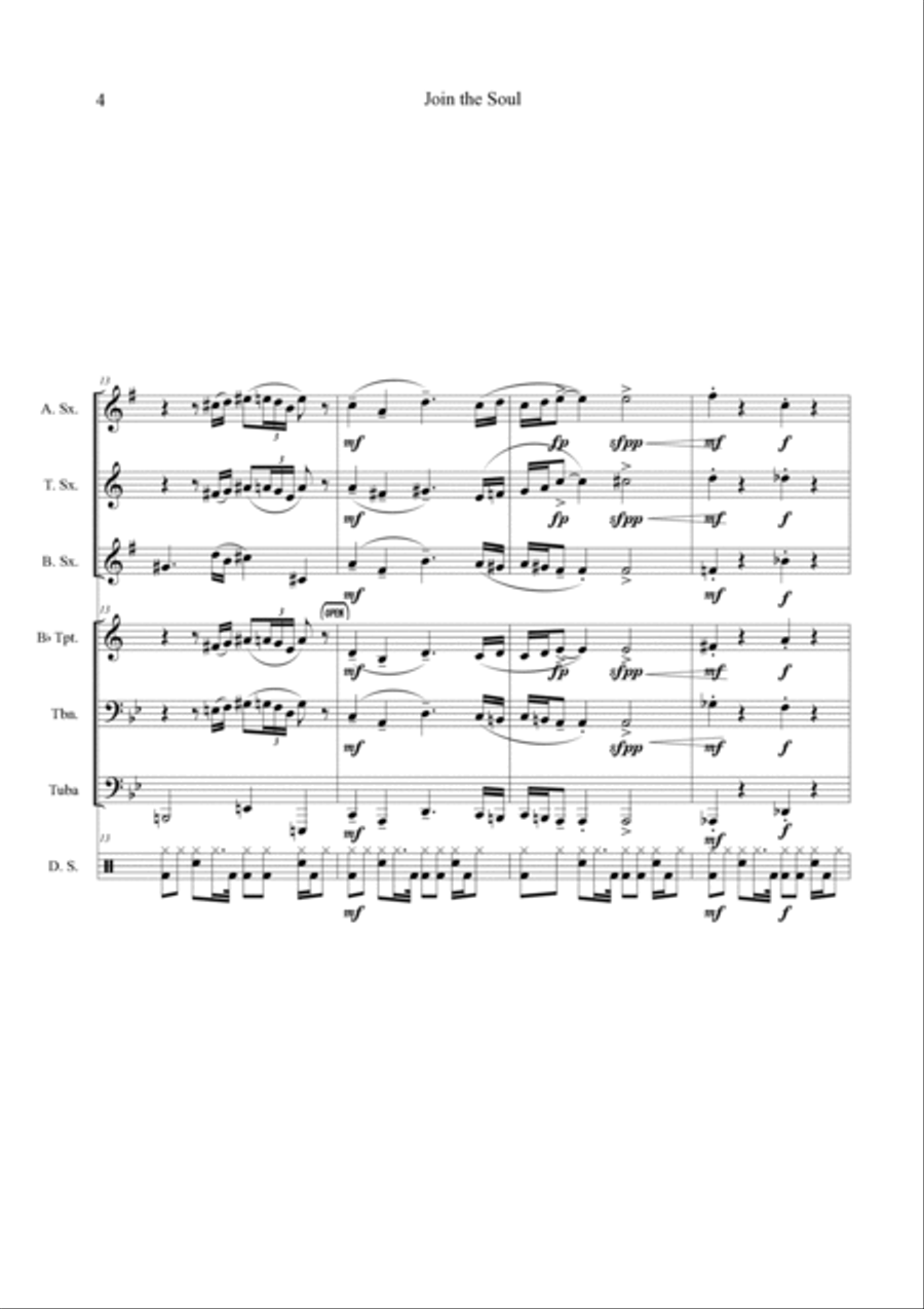 Join The Soul for Brass Band - Original Composition and Arrangement by Anderson Quevedo Join The Soul for Brass Band - Original Composition and Arrangement by Anderson Quevedo Brass Band scores gallery preview page 4