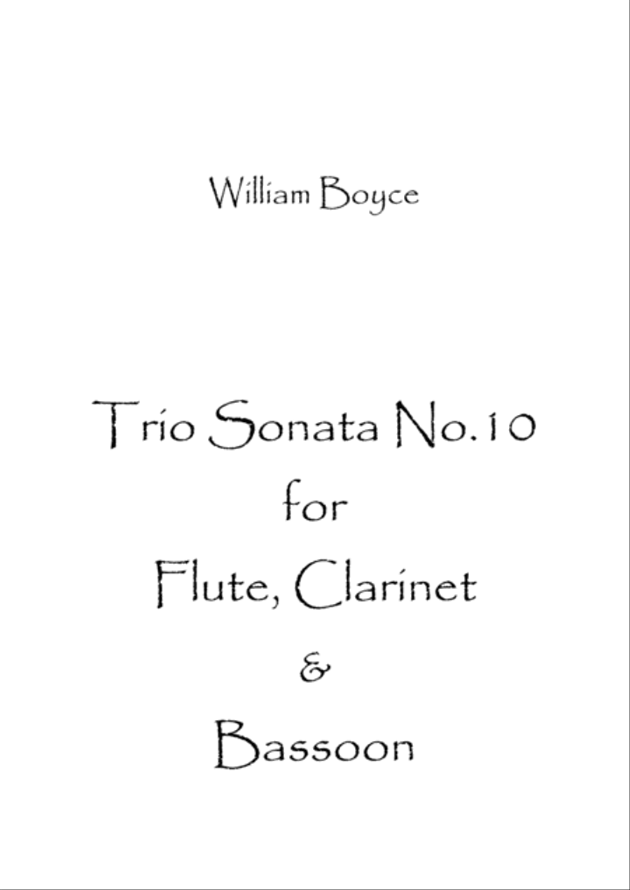 Trio Sonata No.10 Woodwind Trio scores gallery preview page 1