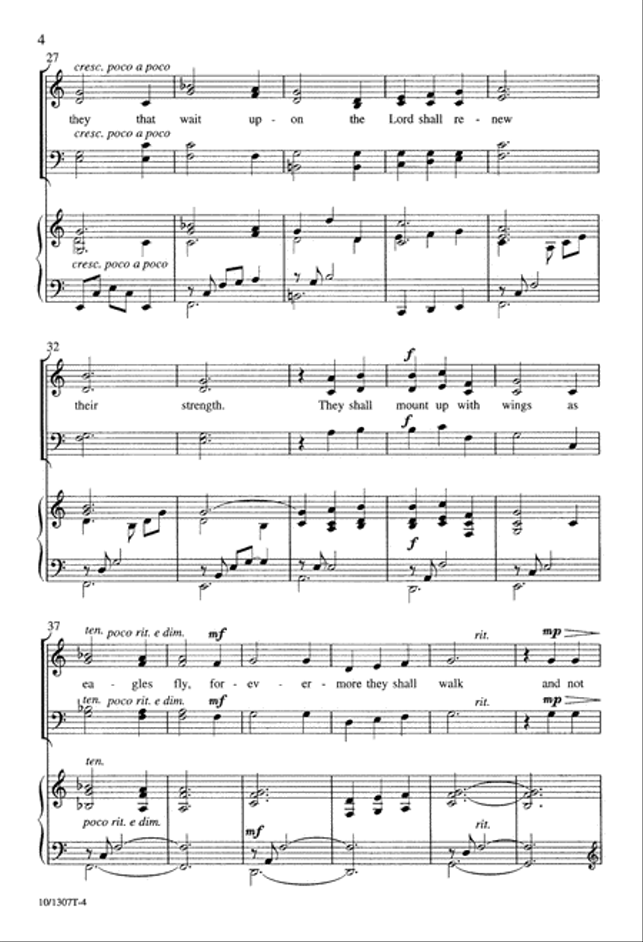 They that wait Upon the Lord 4-Part scores gallery preview page 4
