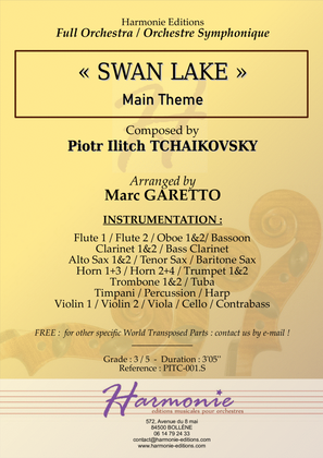 Book cover for Swan Lake - Le Lac des Cygnes - Scene - Piotr Ilitch Tchaïkovski // Full Orchestra