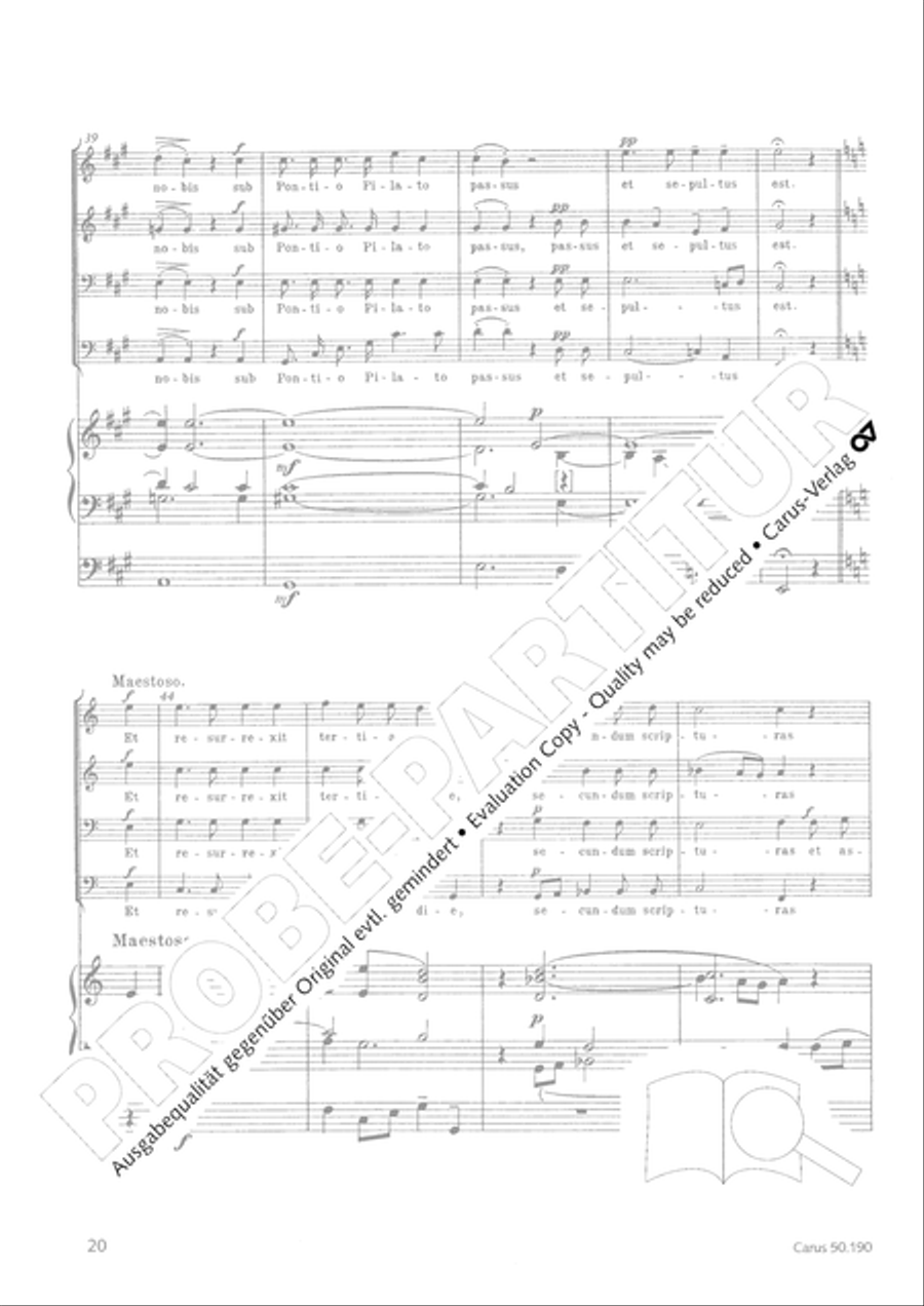 Mass in F major TTBB scores gallery preview page 20