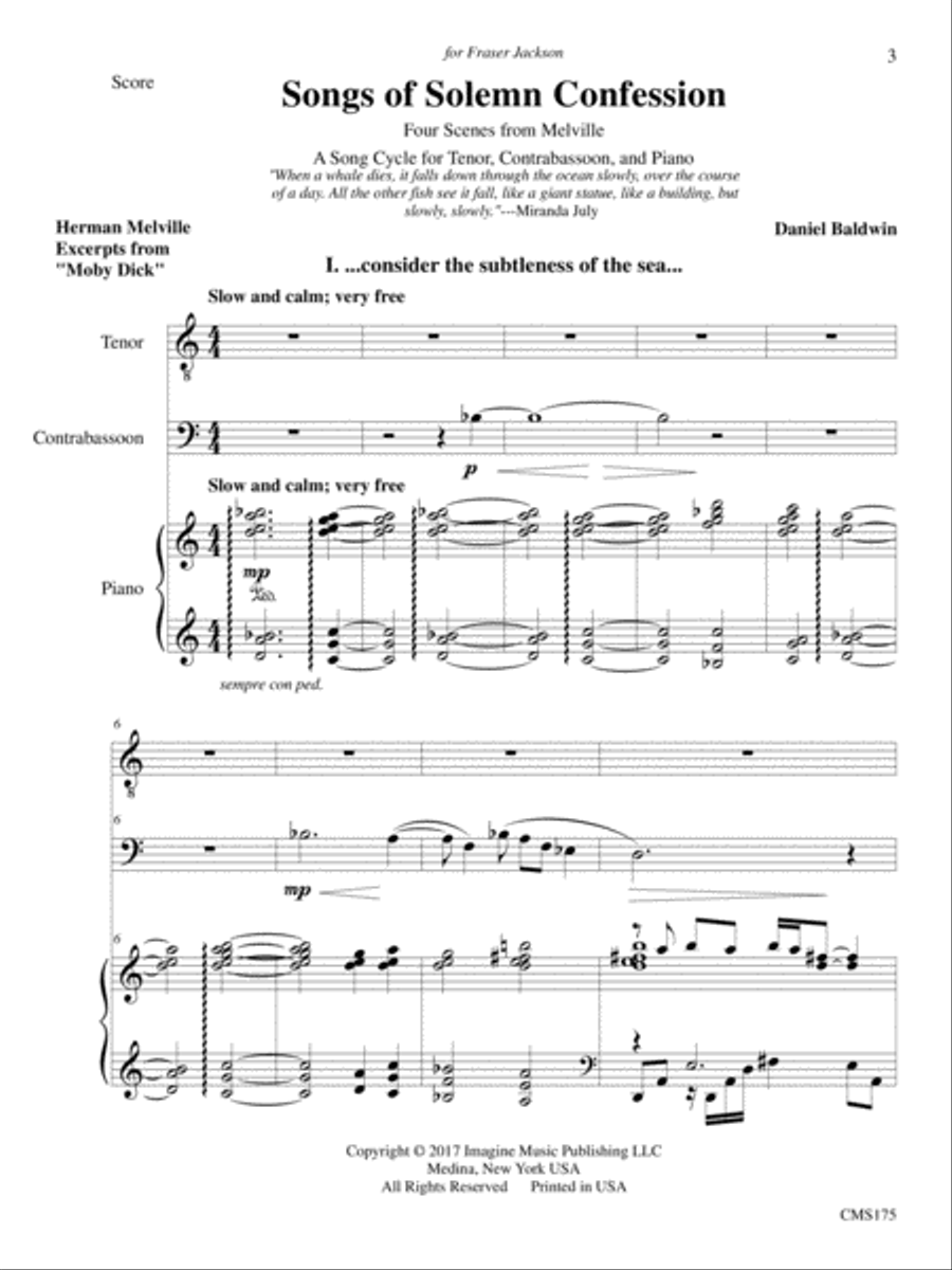 Songs of Solemn Confession: A Song Cycle Bassoon scores gallery preview page 3