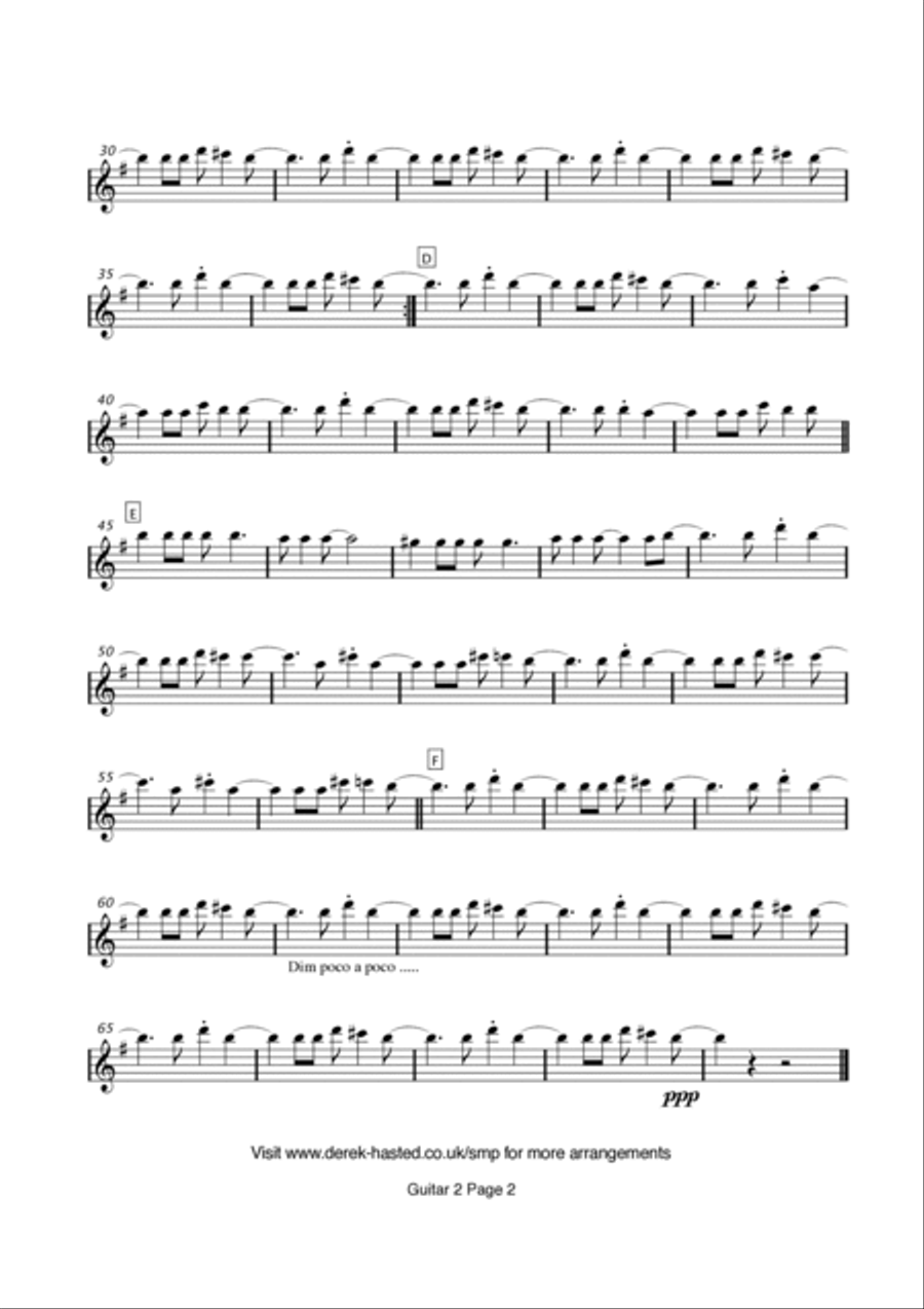 I Heard It Through The Grapevine Guitar Ensemble scores gallery preview page 6