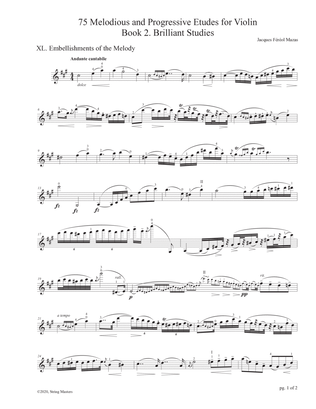 Mazas 75 Melodious & Progressive Etudes for Violin Book 2, No. 40