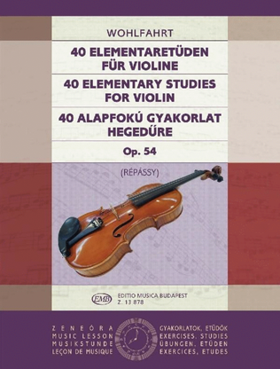 Book cover for 40 Elementaretüden op. 54