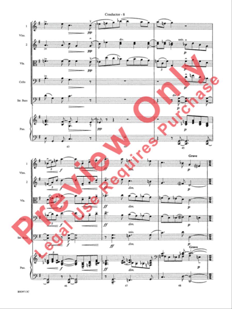 Pavane String Orchestra scores gallery preview page 10