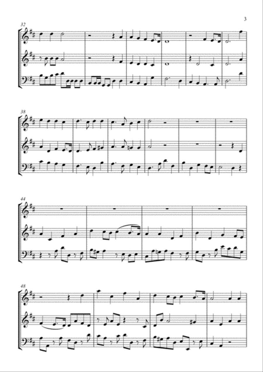 Haendel - Hallelujah (two oboes and bassoon) Woodwind Trio scores gallery preview page 3