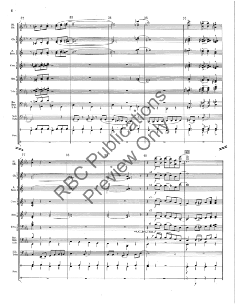 Bassmans Holiday Bassmans Holiday Concert Band scores gallery preview page 7