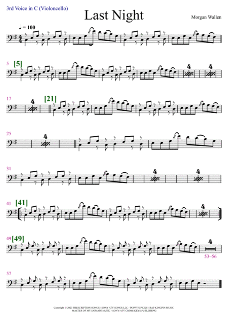 Last Night Alto Saxophone scores gallery preview page 5