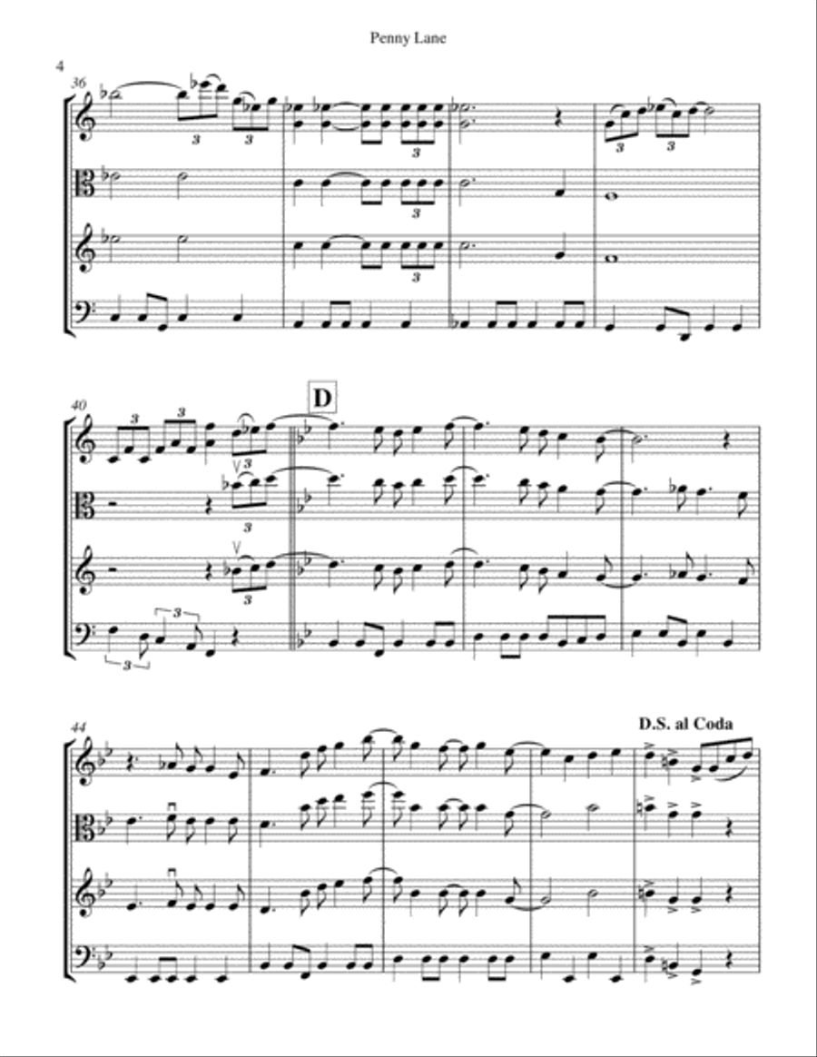Penny Lane String Trio scores gallery preview page 5