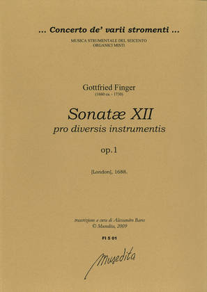 Book cover for Sonate XII pro diversis instrumentis op.1 (London, 1688)