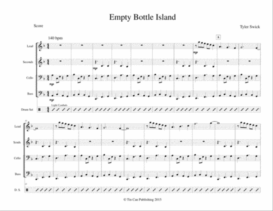 Empty Bottle Island for Steel Band Steel Drum Band scores gallery preview page 1