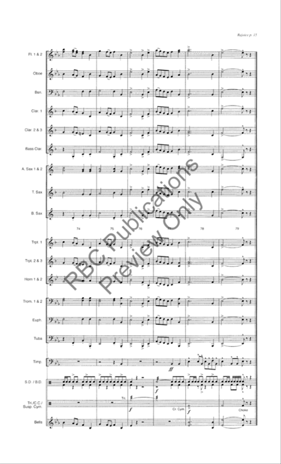 Rejoice Concert Band scores gallery preview page 18