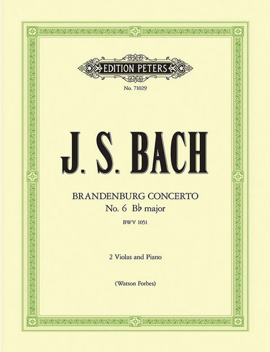 Brandenburg Concerto No. 6 in B flat BWV 1051 (Arranged for 2 Violas and Piano) Cello scores gallery preview page 1