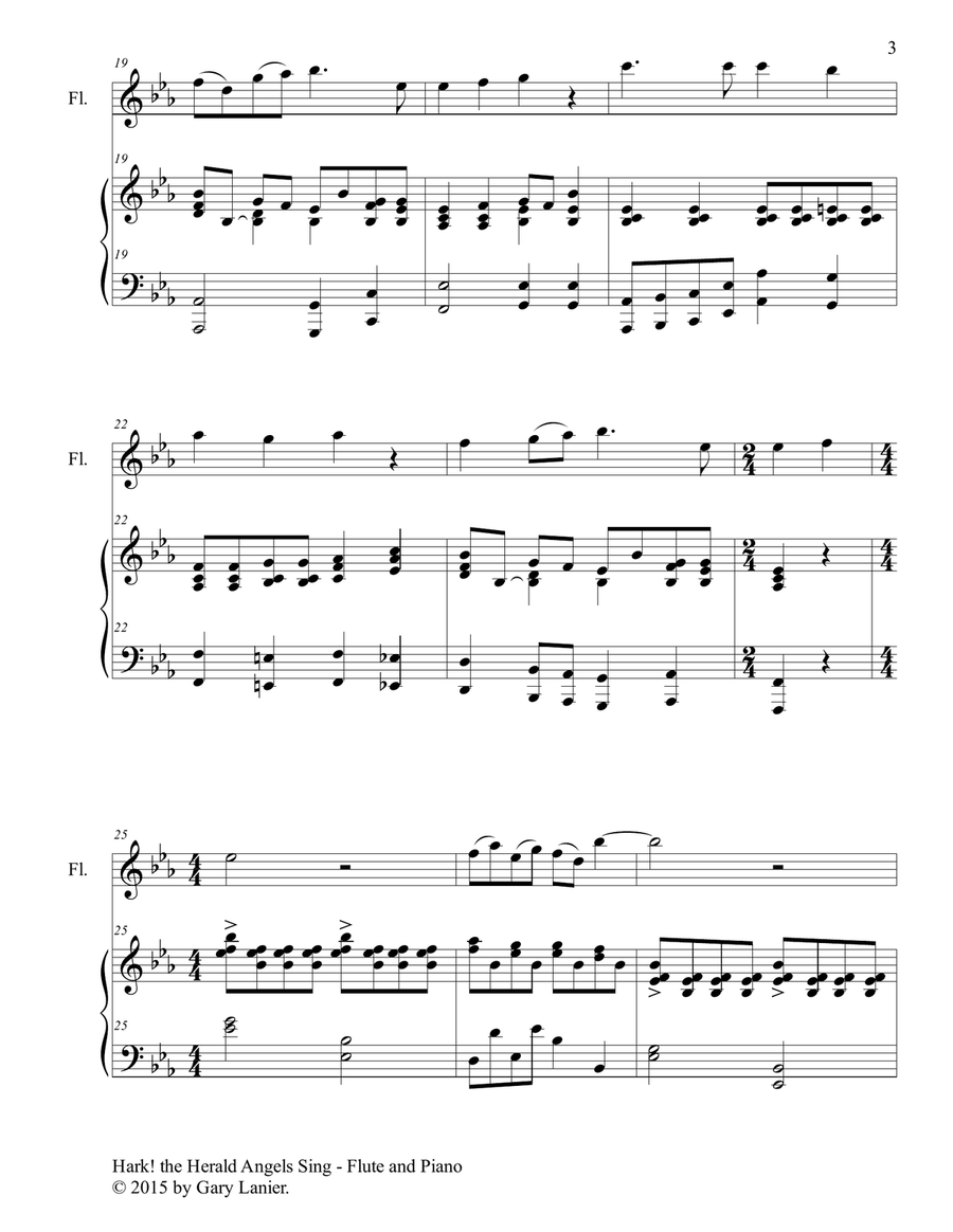 THREE CHRISTMAS HYMNS (Duets for Flute & Piano)
