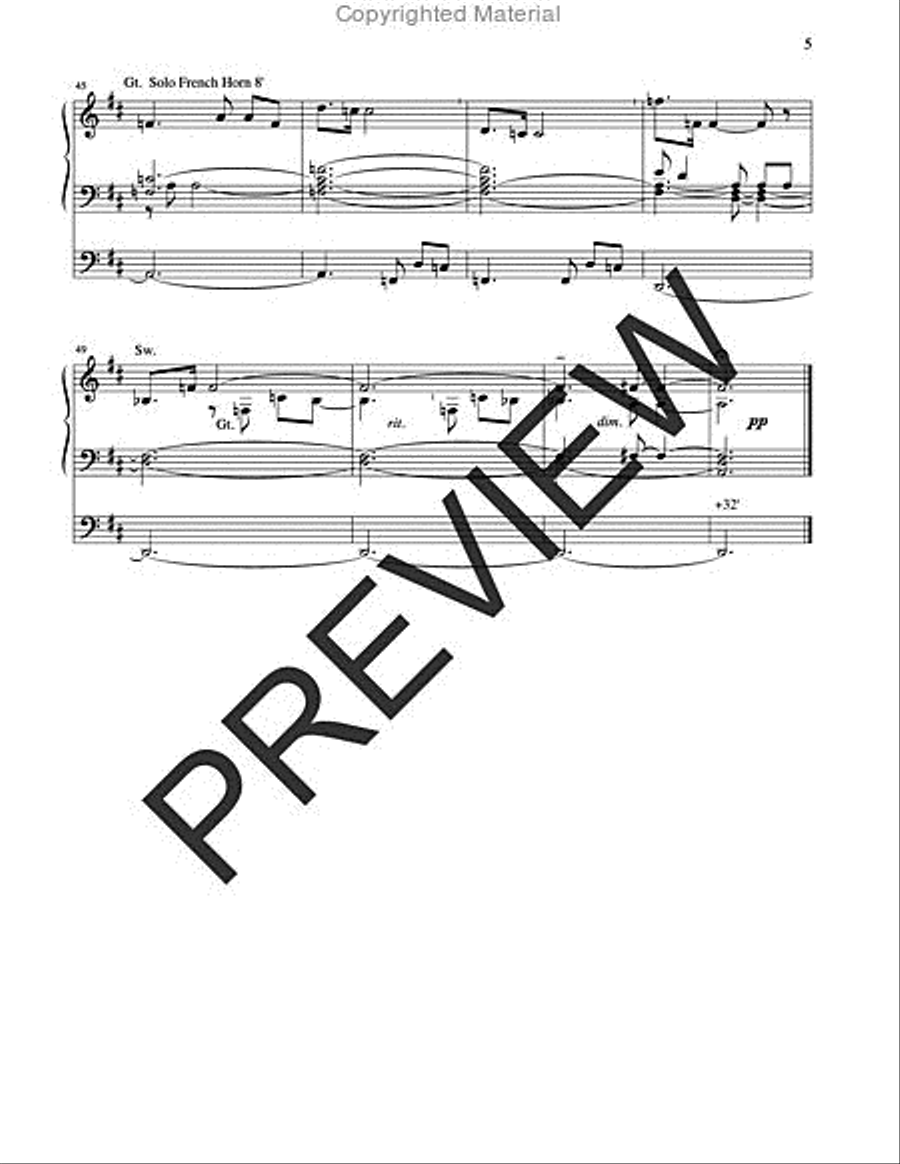 Three Psalm Preludes Organ scores gallery preview page 5