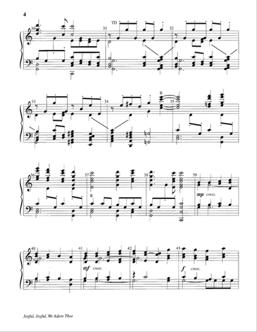 Joyful, Joyful, We Adore Thee 5-Octaves scores gallery preview page 5