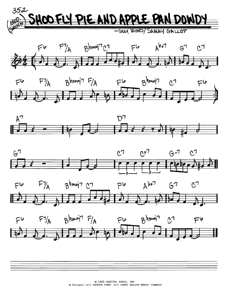 Shoo Fly Pie And Apple Pan Dowdy C Instrument scores gallery preview page 1