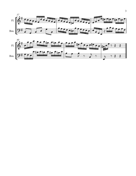 Bach Fugue No. 10 for Woodwind Duet (Flute and Bassoon)