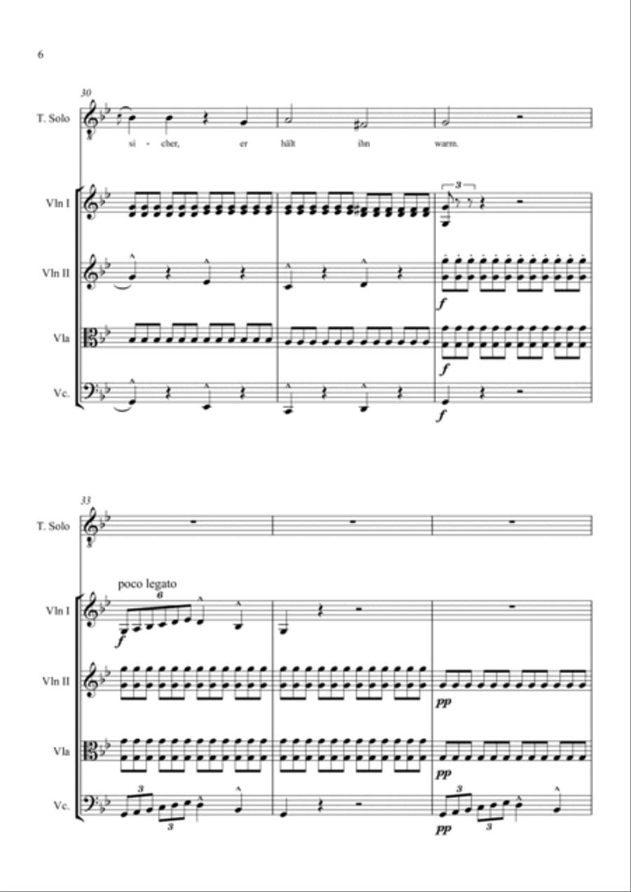 Der Erlkonig (The Erlking) for tenor and string quartet String Quartet scores gallery preview page 6