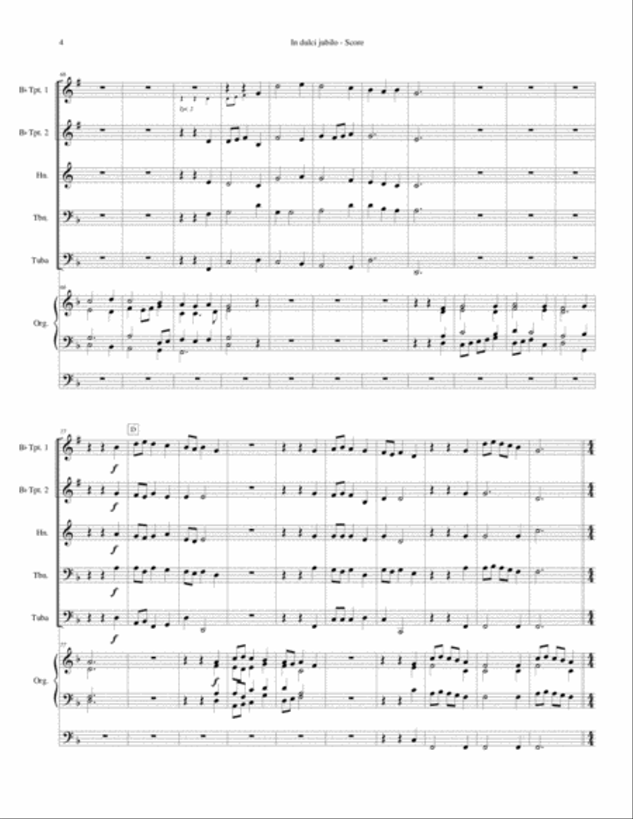 In dulci jubilo In dulci jubilo Brass Ensemble scores gallery preview page 5