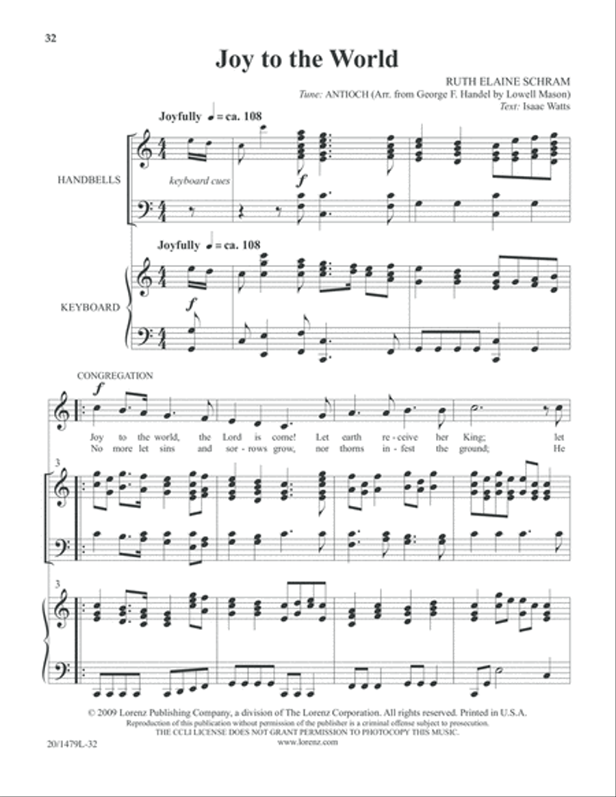 Christmas Carol Celebrations - Keyboard/Handbell Score 5-Octaves scores gallery preview page 33