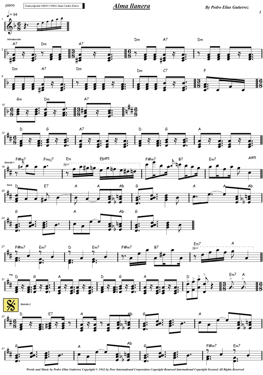 Alma Llanera Acoustic Guitar scores gallery preview page 1