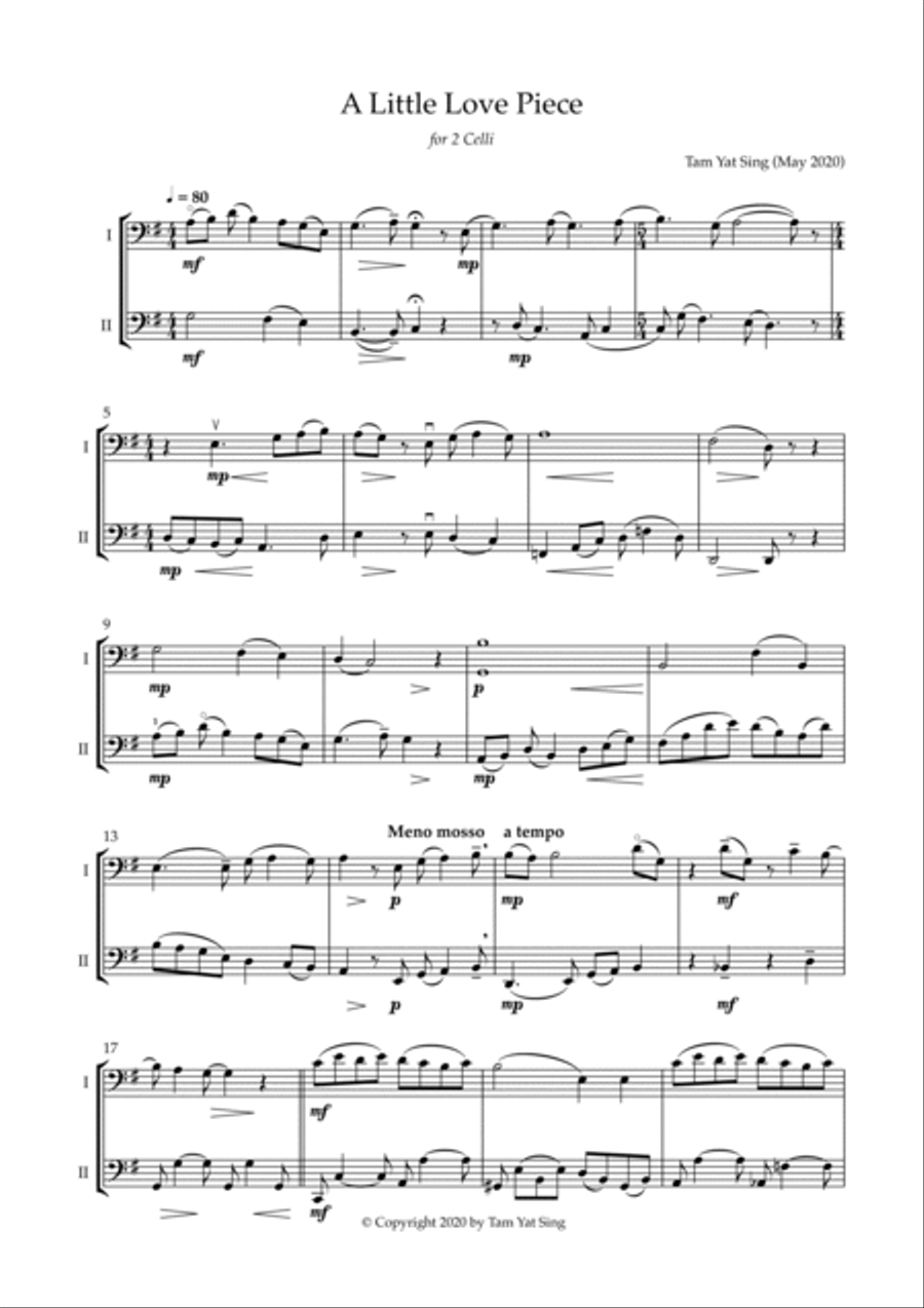 A Little Love Piece A Little Love Piece String Duet scores gallery preview page 2