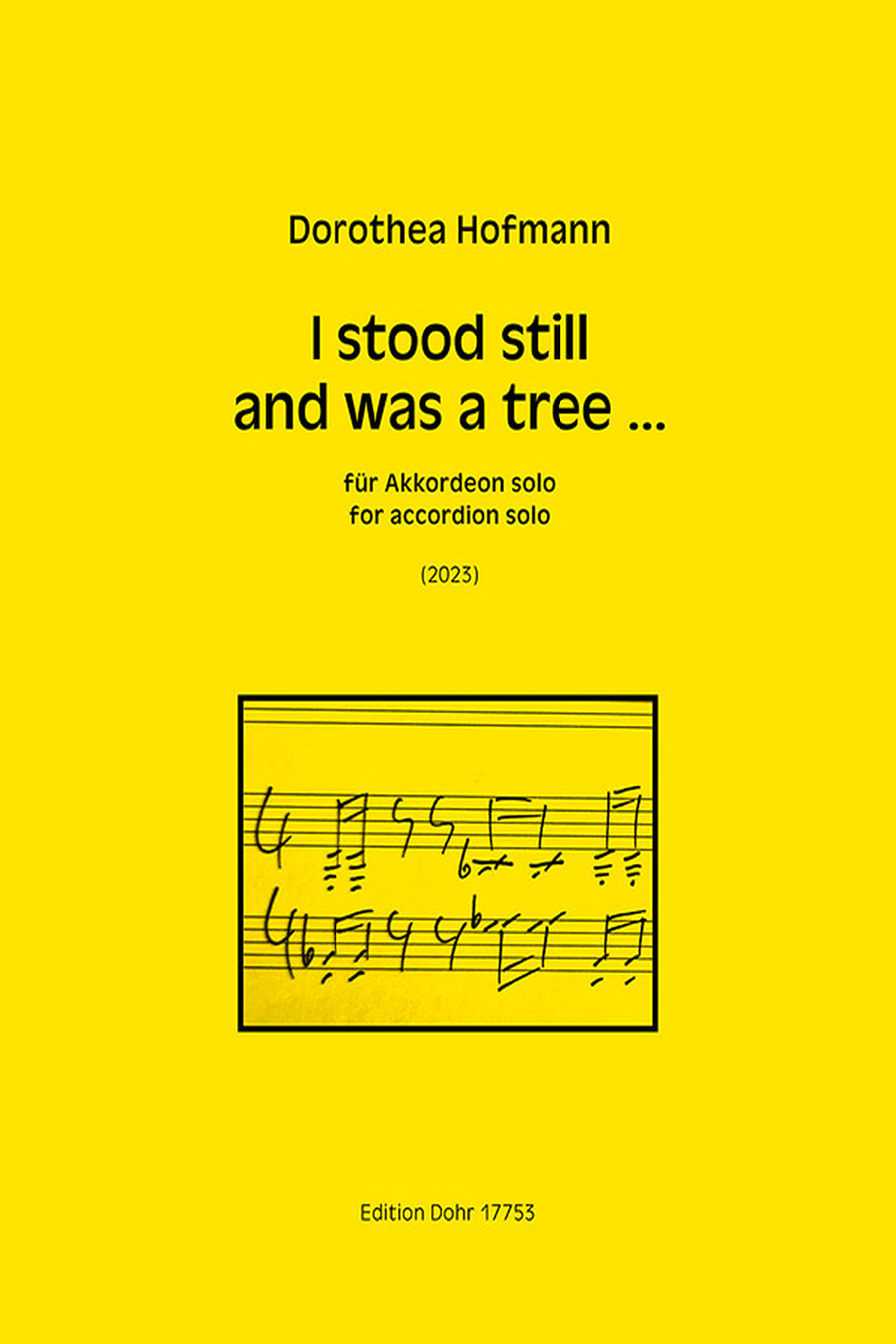 I stood still and was a tree ... für Akkordeon solo (2023) Accordion scores gallery preview page 1