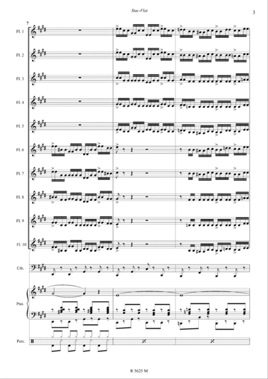 Stac-flat, pour ensemble de flûtes Flute scores gallery preview page 4