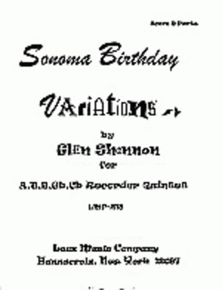 Sonoma Birthday Variations