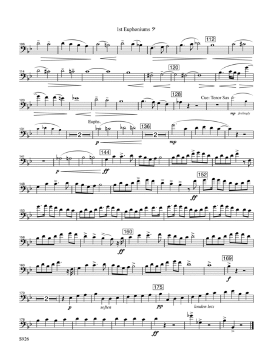 Spoon River - Euphonium 1 Concert Band scores gallery preview page 2