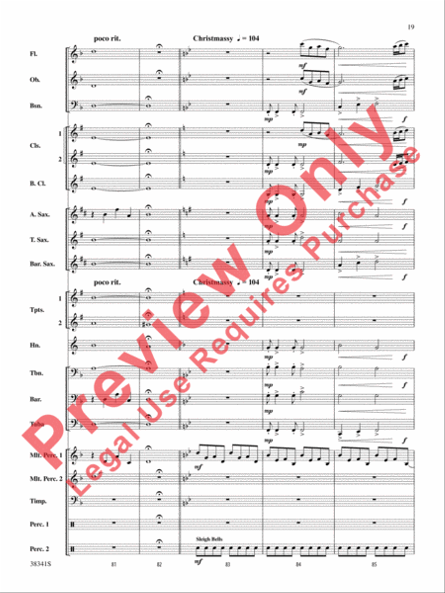 A Canadian Christmas Concert Band scores gallery preview page 20