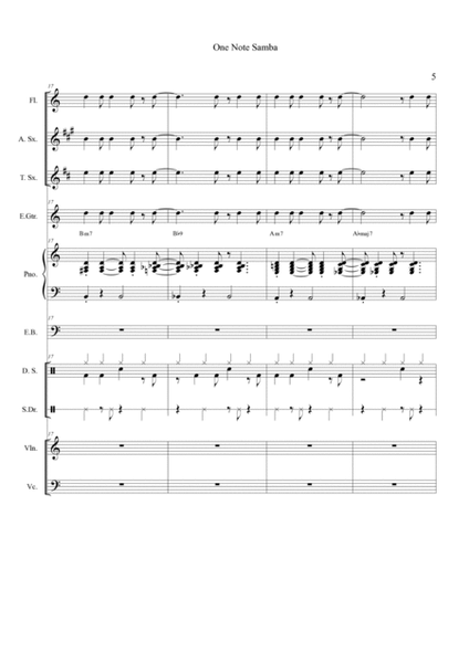 One Note Samba (samba De Uma Nota So) - Score Only image number null