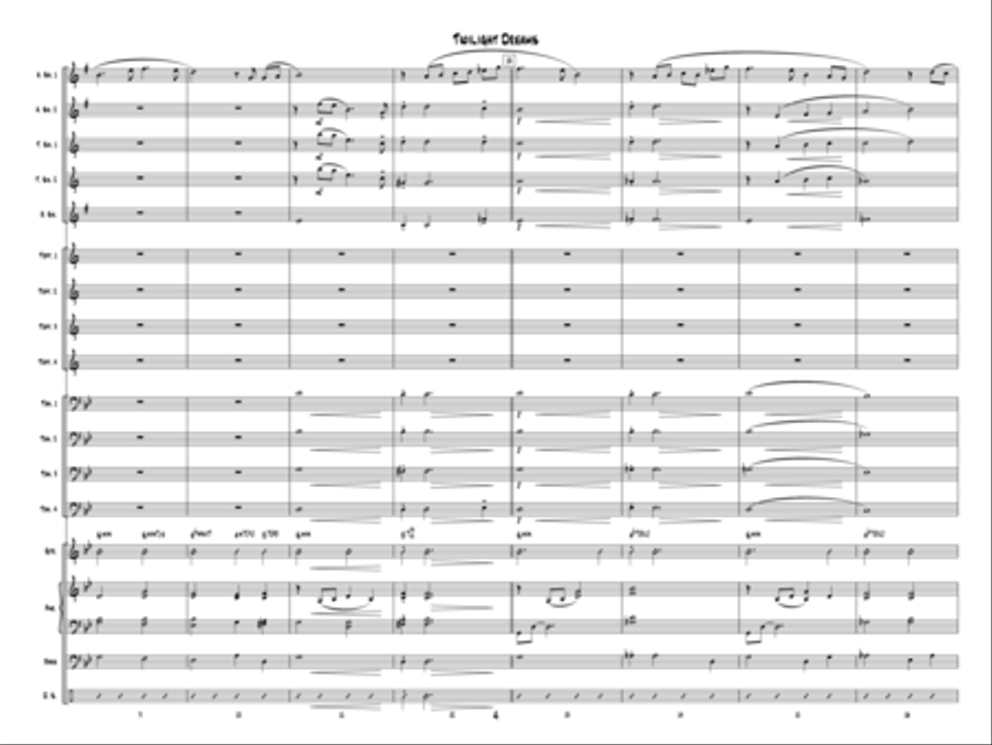 Twilight Dreams Jazz Ensemble scores gallery preview page 3