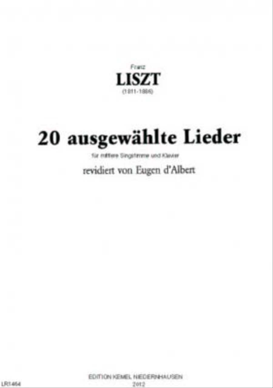 Zwanzig ausgewählte Lieder Medium Voice scores gallery preview page 1
