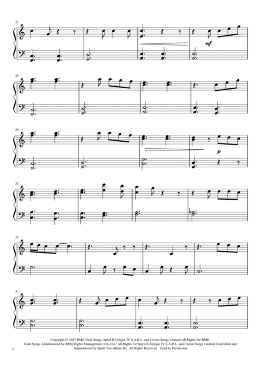 You Are The Reason Easy Piano scores gallery preview page 2