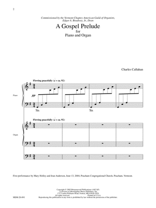 Book cover for A Gospel Prelude: Duet for Piano and Organ (Downloadable)