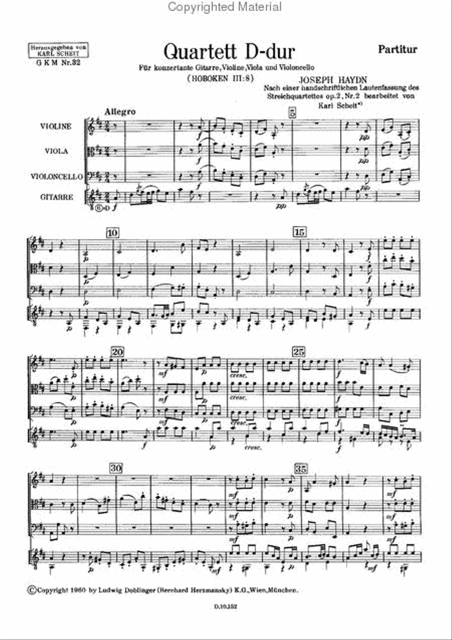 Quartett D-Dur Score and Part scores gallery preview page 2