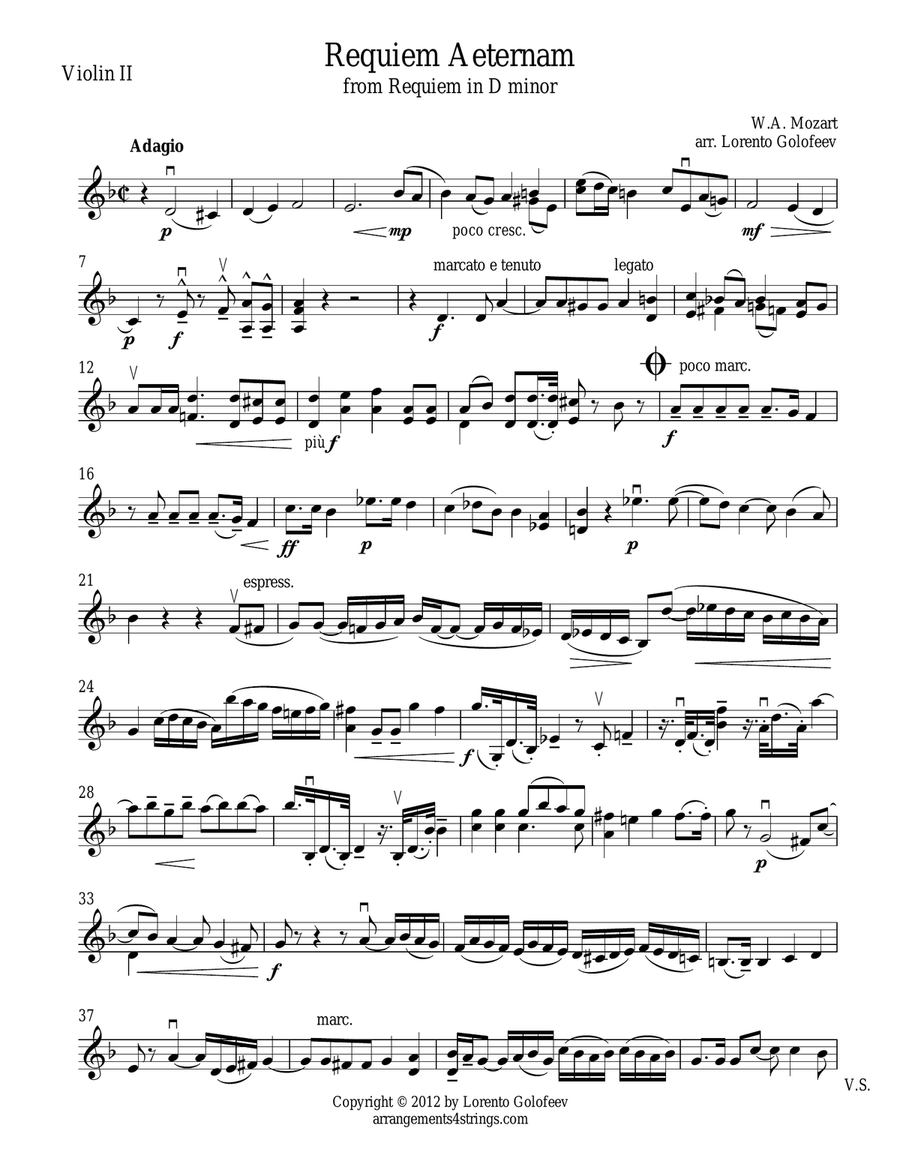 Requiem Aeternam String Quartet scores gallery preview page 3