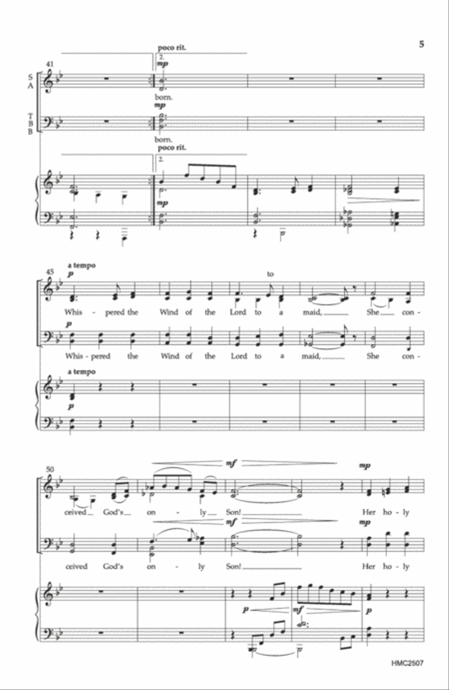 Carol Of The Wind SATBarB scores gallery preview page 4